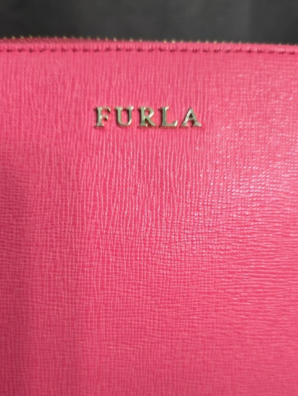 Furla Pink Crossbody with Gold Tassel Accent